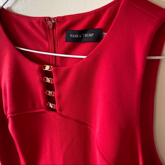 IVANKA TRUMP Red Sleeveless Dress - Picture 4 of 5